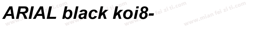 ARIAL black koi8字体转换